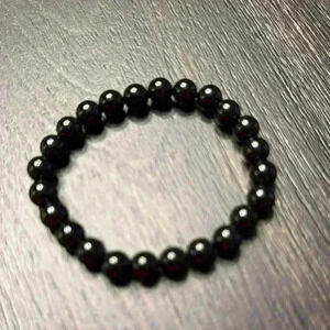 Elegant Black Beaded Bracelet